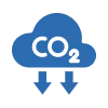 Low carbon emissions icon